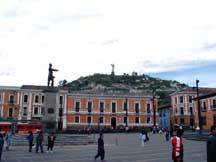Capital Plaza (on hill, La Virgin de Quito)