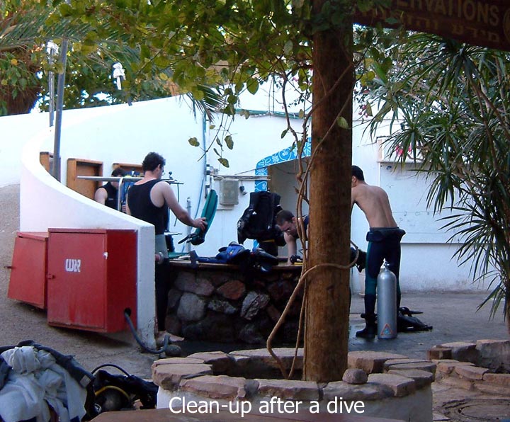 clean-up after a dive