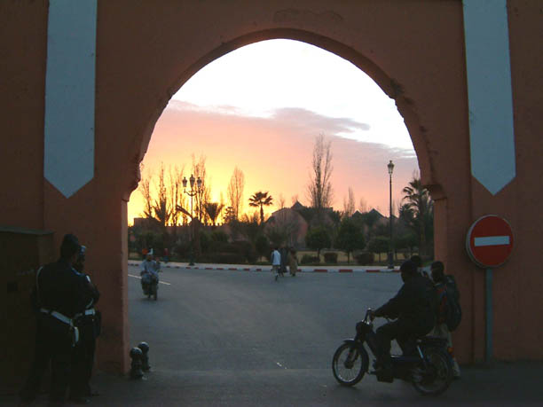 Palace garden at night